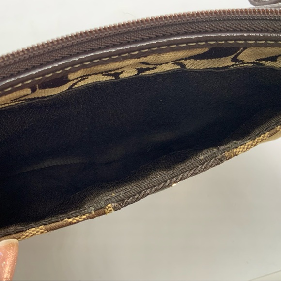 Coach Tan and Brown Signature Shoulder Bag - Picture 7 of 8